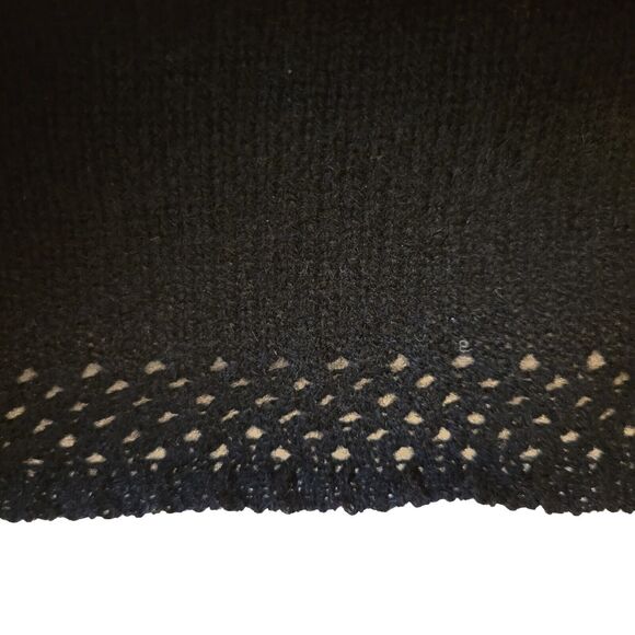 100% Cashmere V-neck Black Azure Finish Long Sleeve Women Sz XS Sweater - Picture 4 of 9